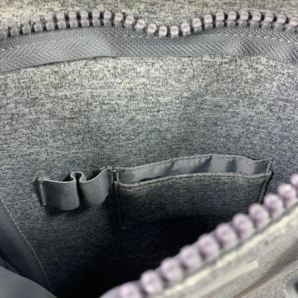 Dagne Dover Laptop Tote‎ Bag Womens Gray Neoprene Work Shoulder Crossbody Pocket